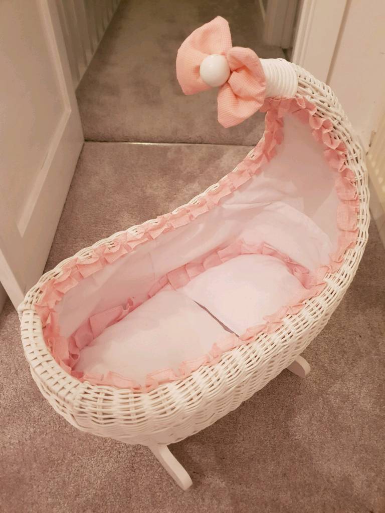 dolls wicker moses basket